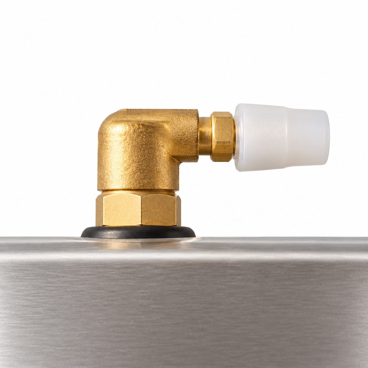360-degree revolving brass gas inlet