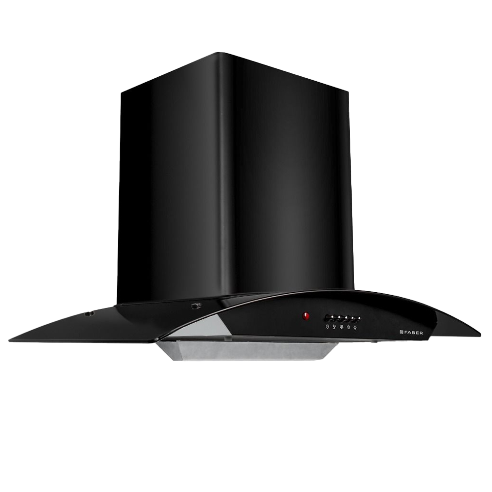 Black Colored kitchen chimney by faber India